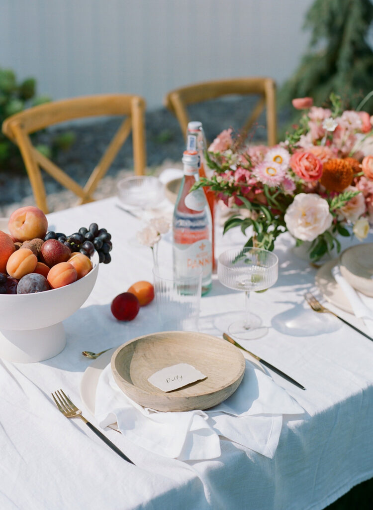 Inspiration for wedding tablescapes with fruit from Utah wedding planner Britt Warnick Designs